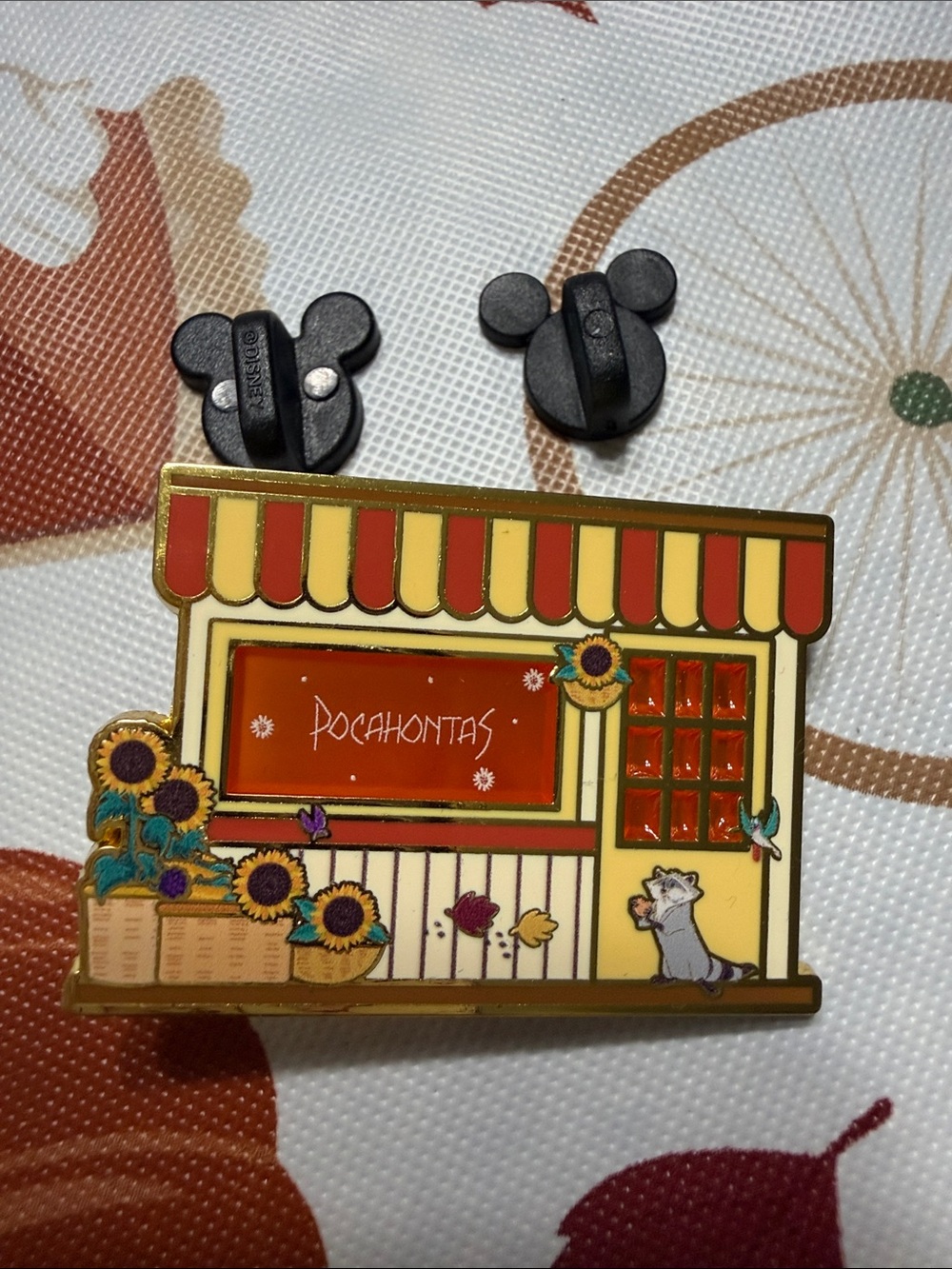 Disney Pocahontas Sunflower Market Enamel Pin - Yellow & Orange